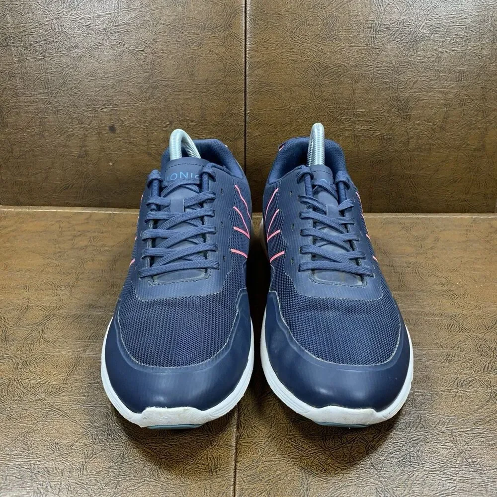 Vionic Audie Navy Blue Pink Orthotic Sneakers Shoes Women’s Size 9.5